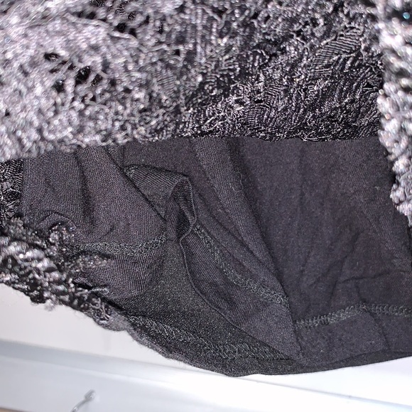 ZARA Black Lace Contrast Easy Pull On Dress - Picture 12 of 14